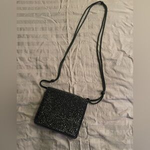 Diane Von Furstenberg Black Beaded evening Clutch